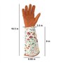 Ruibo Cuir Rose Gants de Jardinage/Thorn Proof d'élagage Gants avec résistant aux Crevaisons Manches Longues Polyester Imprimé M