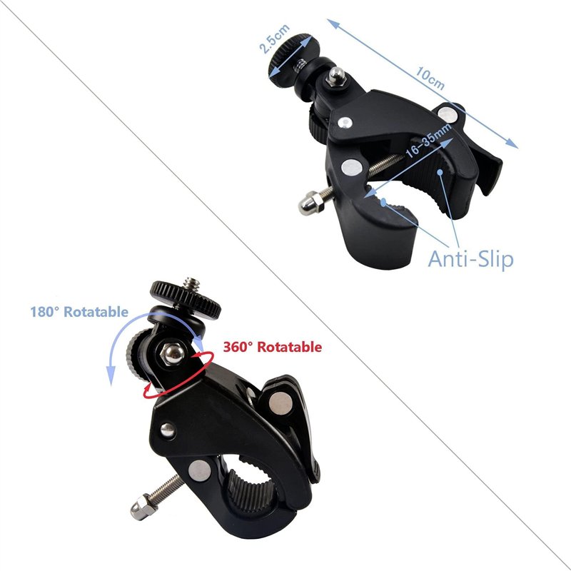 Image secondaire de ShipeeKin Support de Serrage de Montage de Tube à dégagement Rapide et Clip de Smartphone pour Gopro Hero Series, caméras d’Acti