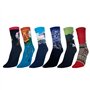Czemo 6 paires Chaussettes D'art Imprimées Multicouleur Coton D'équipage Homme Femme - Multicolore - Taille unique