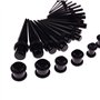 tonyg-p 50 pièces Kit d'étirement des Oreillettes Ecarteur Jauges Expansion Oreille Tunnel 14G-00G silicone, bouchons en acryliq