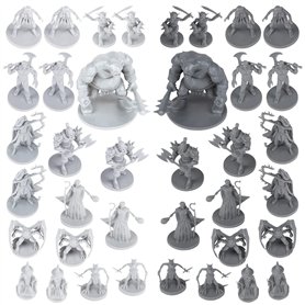 Lot de 38 Figurines de Jeu de rôle fantastiques sur Table pour Donjons et Dragons