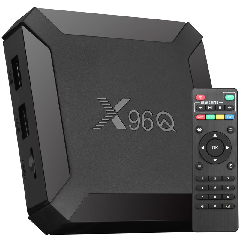 TV Box Android 10.0 Boitier TV 2GB RAM 16GB ROM Mini Smart TV Box,4K HD/3D/ Quad Core H313 64 Bits/2.4GHz WiFi/LAN10/100M Lecteu