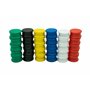 Rikama - Lot de 60 aimants ronds, 24 mm de diamètre - Pour tableaux blancs et magnétiques, réfrigérateurs, armoires et autres su