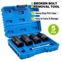 Spurtar 5 Pièces Coffret de Douilles Extracteurs de vis pour Enlever les Boulons Endommagés, Arrondis et Rouillés 17mm, 19mm, 21