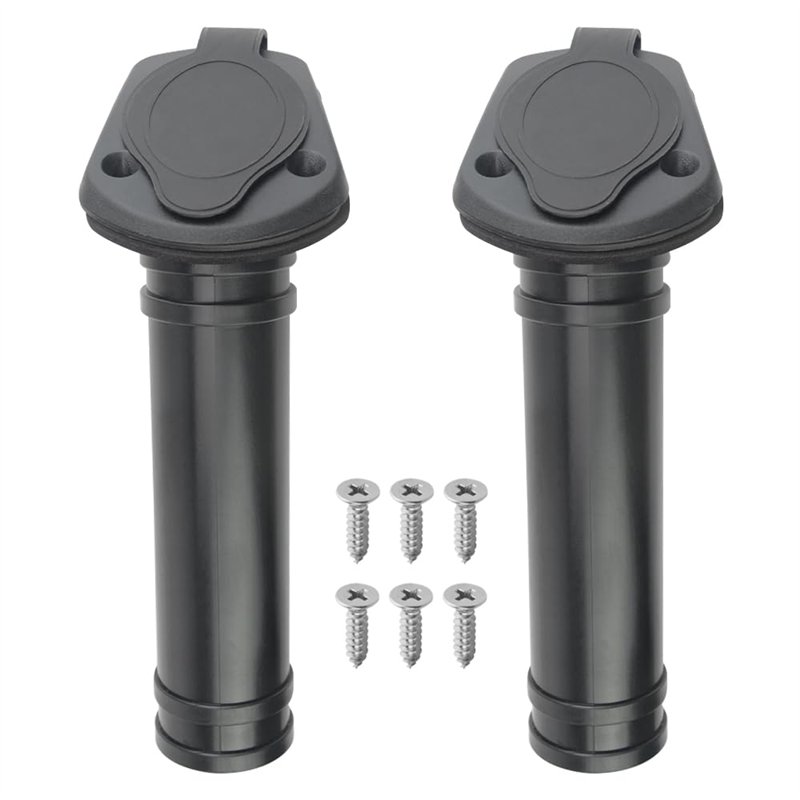 WMYCONGCONG Lot de 2 Support de Canne à pêche pour Kayak Support de Canne à pêche encastré en Plastique pour Kayak, Bateau et ca