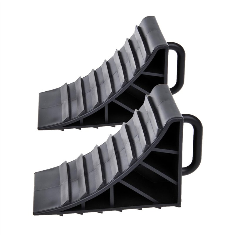 Image secondaire de PRO PLUS Cale de Roue Plastique avec poignée Jeu de 2 pièces, Black