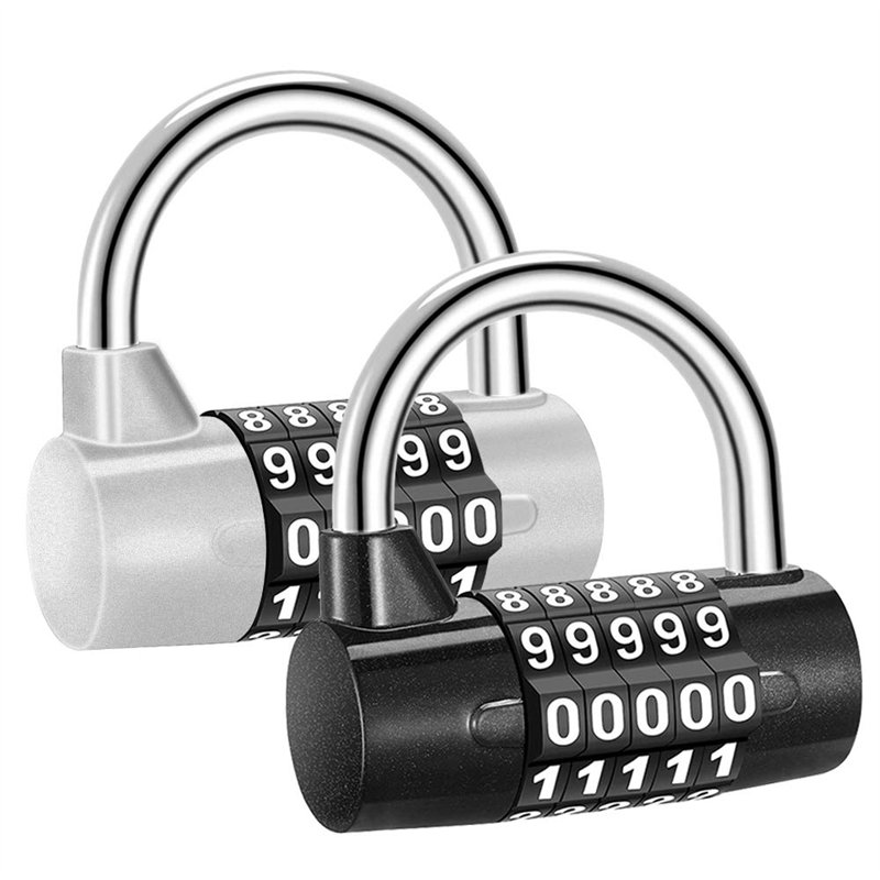 Sukudon Cadenas, Cadenas Code, avec 5 Chiffres Cadenas, 2 PiècesCadenas Code, Cadenas à Combinaison