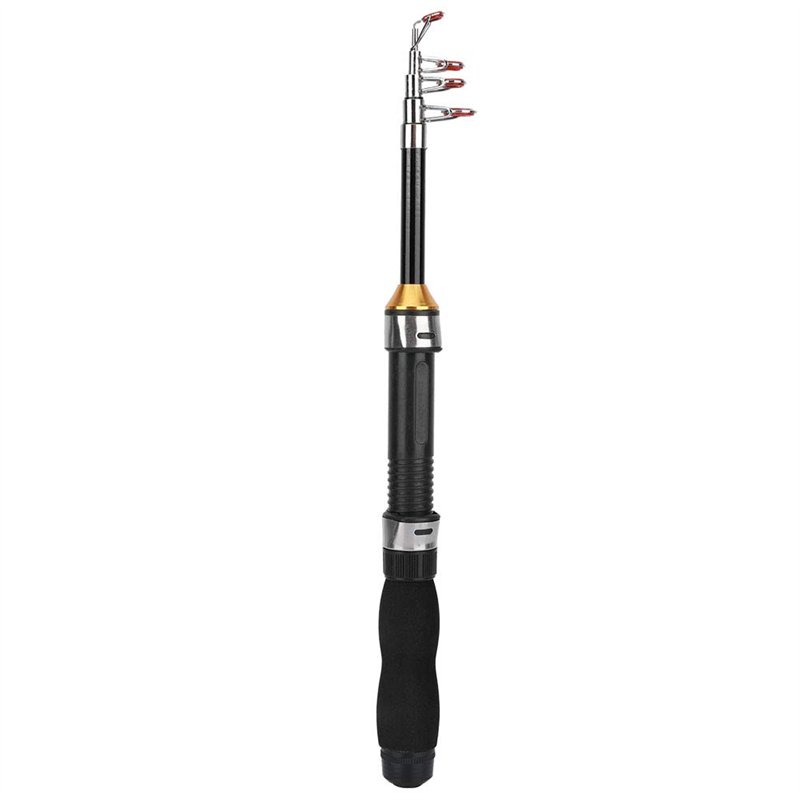 Canne à Pêche Petit Pôle de Mer Portable Mini Pêche en Mer Télescopique pour Voyage Pêche à La Truite d'eau Douce, idéal pour Le
