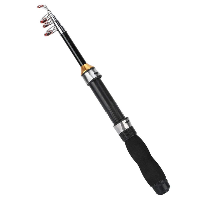 Image secondaire de Canne à Pêche Petit Pôle de Mer Portable Mini Pêche en Mer Télescopique pour Voyage Pêche à La Truite d'eau Douce, idéal pour Le