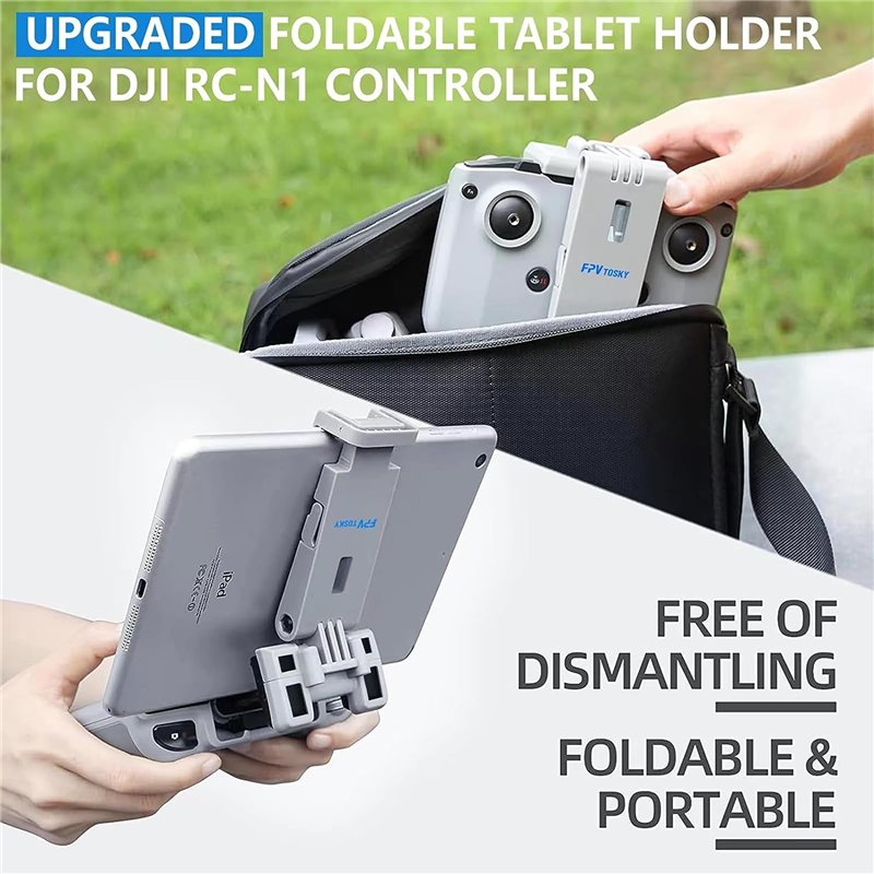 Image secondaire de FPVtosky Support de Tablette Pliable pour DJI Mini 2 Mavic Air 2 / Air 2S Mavic 3 DJI Mini 3 Pro, 7-12 Pouces - Support iPad Pli