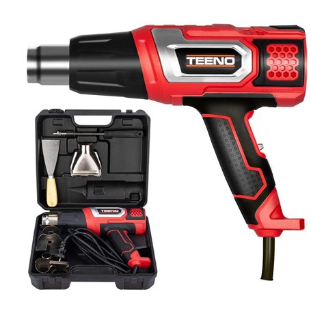 TEENO Décapeur thermique 2000W Pistolet à Air Chaud coffret avec 8 accessoires