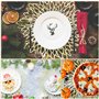 SNAGAROG 4 PCS Napperon de Table Decoratif en PVC 38x38cm Set de Table Antidérapant Bateausous Plat de Table Decoratif Dessous A