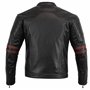 Bikers Gear UK Veste de Moto Couleur Black & Oxblood en Cuir Travaille Blouson modèle Café Racer Hybrid avec Protection approuvé