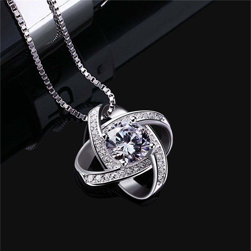 Image secondaire de B.Catcher Collier en Argent, Zircone cubique, Pendentif Gemini, La fête Des Mères, Pour les fêtes, les anniversaires, les mariages