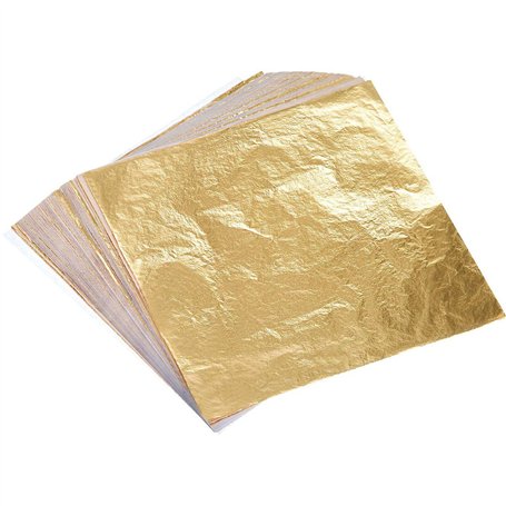 100 Feuilles Imitation Feuille d'Or pour les Arts