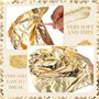 100 Feuilles Imitation Feuille d'Or pour les Arts, la Création de Dorure, la Décoration, 14 par 14 cm
