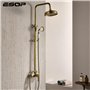 Système de Douche Laiton Antique Ensemble de Douche Montage Mural Set de Douche avec