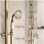 ESOP Colonne de Douche Rétro avec Mitigeur, Système de Douche Laiton Antique Ensemble de Douche Montage Mural Set de Douche avec