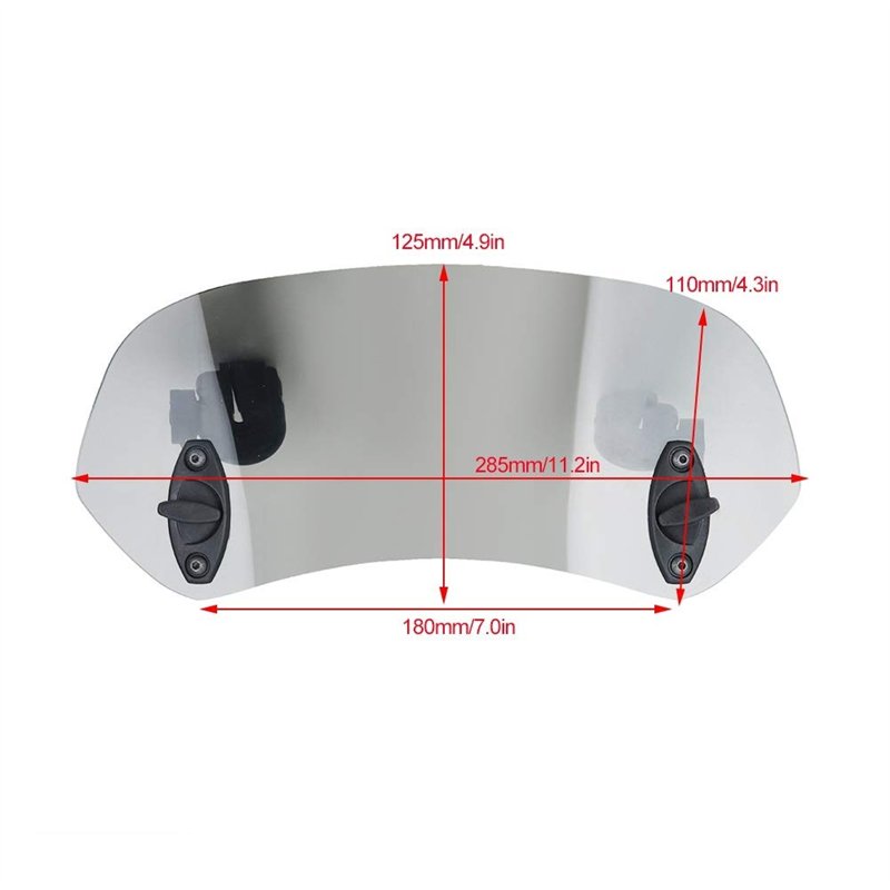 Image secondaire de DEWIN Moto Déflecteur, Clip Réglable Pare-brise-vent Accessoires de Pare-brise for Moto Tawny