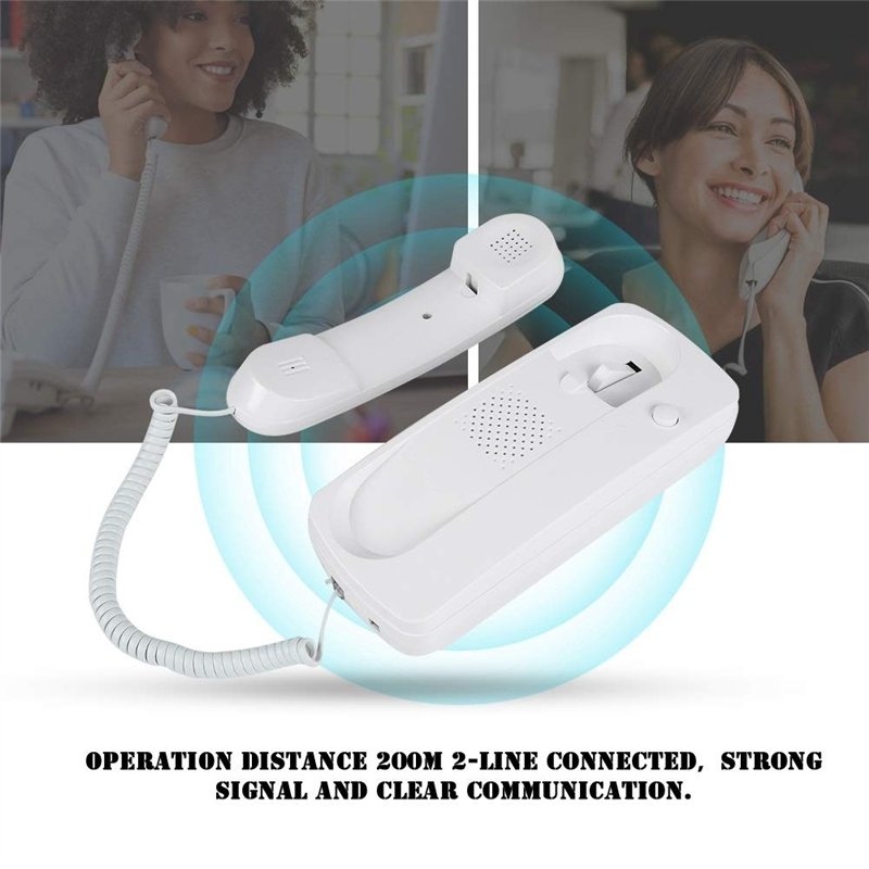 Image secondaire de Interphone interphone, Interphone audio bidirectionnel universel bi-directionnel MAGT câblé Interphone for les familles de bureaux