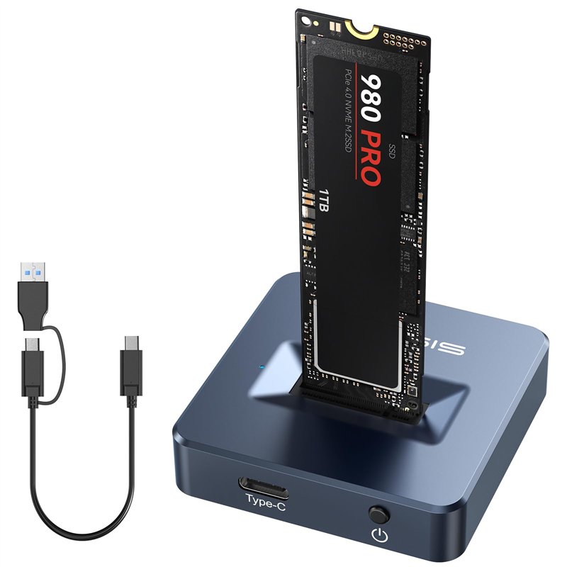 ACASIS External Hard Drive Adapters and M.2 Nvme SSD Enclosures, USB 3.2 10Gbps Dock Disque Durs, Support 2230 2242 2260 2280 M.