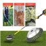 Viabrico Tête Brosse Désherbage pour Débroussailleuse, avec Contre-écrou plateau désherbage en fil d'acier 8 pouce