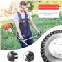 Viabrico Tête Brosse Désherbage pour Débroussailleuse, avec Contre-écrou plateau désherbage en fil d'acier 8 pouce