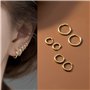 LIUJZZJ 5 Paires Boucles d'Oreilles Créoles en Acier Inoxydable Boucles d'Oreilles Cercles Cartilage Anneaux de Nez Lèvres 8/10/