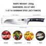 SHAN ZU Couteau de Cuisine, Couteaux Japonais Santoku 18 cm Professionnel Carbone en Acier Inoxydable Allemand Chef Couteaux Uti