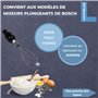 Lichtblau Fouet2862 avec entraîneur 657378 pour mixeur plongeant 12019198 pour batteur à main Bosch I Fouet de rechange pour ent