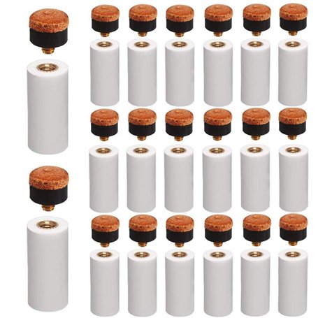 Amacoam Embout Queue Billard 20 Pièces 12 mm Rigide de Billard Cue Conseils Laiton à Visser à Pointes de Rechange avec Billard B