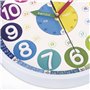 Lafocuse Silencieuse Horloge Murale Enfant Apprentissage Colorée avec 3D Chiffres Facile à Lire pour Ecole Chambre Enfant Classe