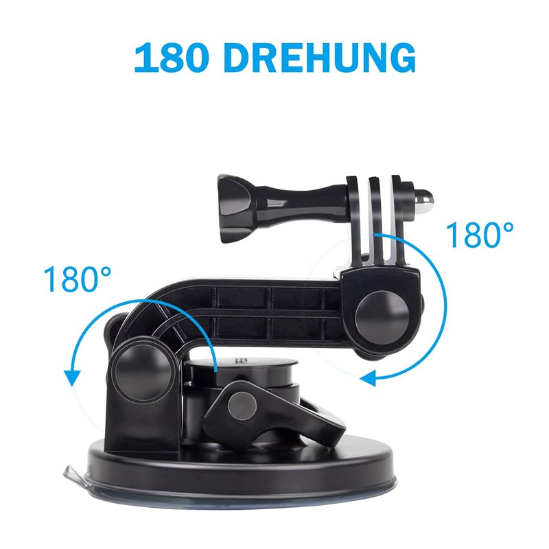 Image secondaire de Suptig Suction Cup Fixation Ventouse Voiture Mount Compatible for Gopro Hero 8 Hero 7 Hero 6 Hero 5 Hero 4 Hero 3 Hero Session A