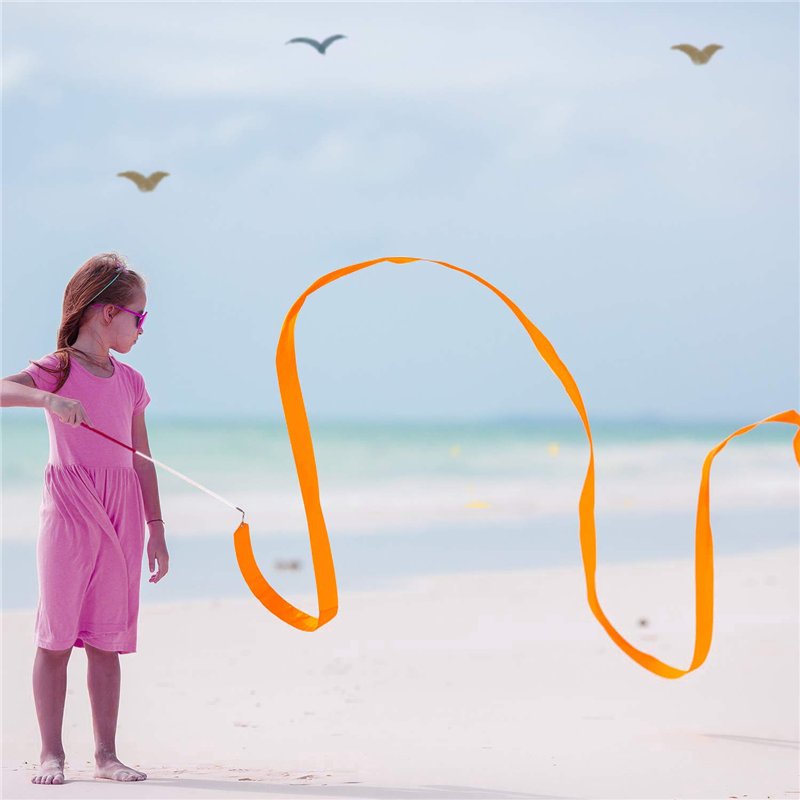 Image secondaire de HONGXIN-SHOP Rubans de Gymnastique Rythmique et Danse - Tige de Streamer Baton Tournoyant - Art pour Enfants et Danse Artistique