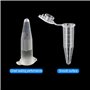 Chudian 500Pcs 1.5ml Tube à Centrifuger en Plastique,Tubes à Essai en Plastique pour Centrifugeuse Flacon avec Couvercle Transpa