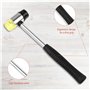 Dadabig 1pcs Maillet en Caoutchouc Maillet Double Face Marteau en Caouthouc avec 6pcs Face Remplaçable Poignée en Caoutchouc Ant
