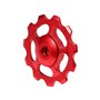 VGEBY1 2pcs Poulie de Dérailleur en Alliage d'Aluminium 11 t Vélo Arrière Guide Dérailleur Poulie Roue Jockey Accessoire(Rouge)