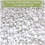 Gravier Galets Pierres Petits Cailloux de Marbre Blanc Naturels Cailloux Décoratifs Blancs pour Aquarium Décorations de Jardin P