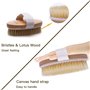 Ithyes Brosse pour le corps La brosse de bain à poils exfoliante naturels pour éliminer les toxines cellulites de la peau morte 