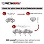 Rotatech Lot de 2 chaînes de tronçonneuse à 68 maillons de .325"", 1.6mm - longueur de 45 cm, compatible avec tronçonneuses Stih