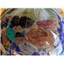 Unique Art 25,4 cm par 15,2 cm Bleu Lapis Océan Table Top Gemstone Mondiale Globe avec de l'or trépied