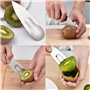 Outil cuillère à fruits en acier inoxydable Gadget de fruits Coupe éplucheur Couteau à légumes Cuillère à fruits Couteau Convien