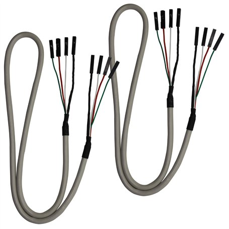 GINTOOYUN Câbles de démarrage pour platine d'expérimentation 2 x 4P 60 cm femelle vers femelle avec coque en PVC blanc pour Ardu