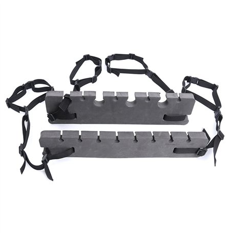 NUZAMAS Porte-Canne à Pêche Portable Rack Appuie-tête Support Tige Support Support pour Véhicule Auto SUV Van Roof Top Cannes Tr