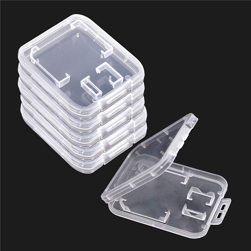 Boite Carte SD, 24 Pcs Étui pour Carte Mémoire en Plastique pour Micro SD TF SIM CF, Transparent Porte Carte Boitier de Rangement