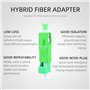 Adaptateur Hybride SC/APC mâle vers LC/APC Femelle Fibre Hybride SM 9/125um