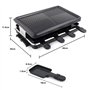 Appareil à Raclette per 8 Persone Grill Électrique de Table Plaque de Cuisson Portatile Grillles Barbecue Machine con 8 Mini Poë