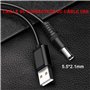 MEROM Câble Universel 5v USB vers DC 5.5mm * 2.1mm avec 8 Jack Connecteurs (5.5mm * 2.5mm 4mm * 1.7mm 4.8mm * 1.7mm 3.5 * 1.35mm
