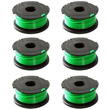 Chuancheng – Lot de 6 bobines de fil vert pour débroussailleuse Black & Decker GL7033 GL8033 GL9035 A6482
