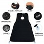 Tablier Barbe Homme-Cape de Rasage Homme-Bavoir Barbe-Accessoire Ideal pour la coupe de la Barbe à la Tondeuse ou au Rasoir-Avec